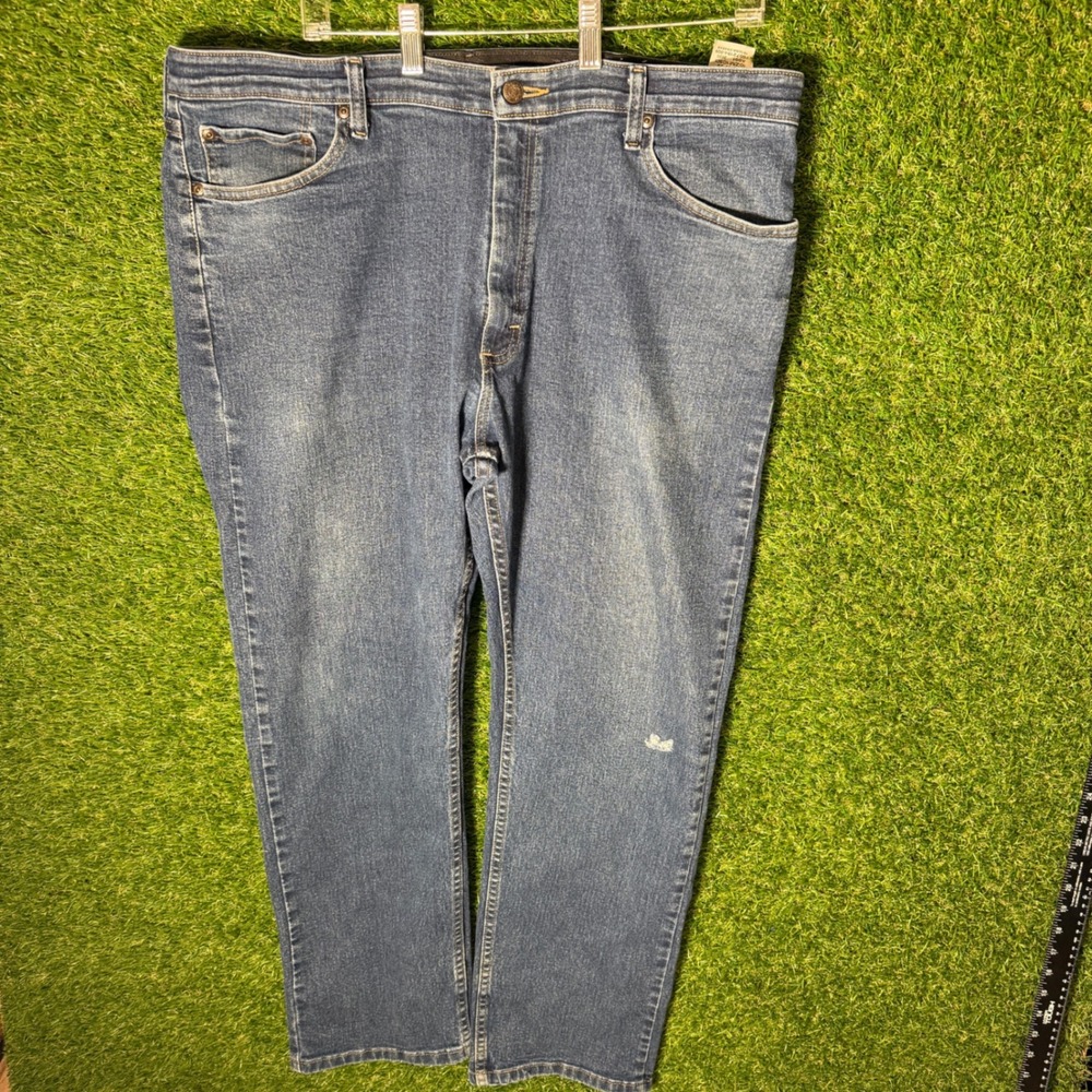 Wrangler Authentics Men's Straight Leg Jeans Size 38x29 Blue Denim Casual Wear